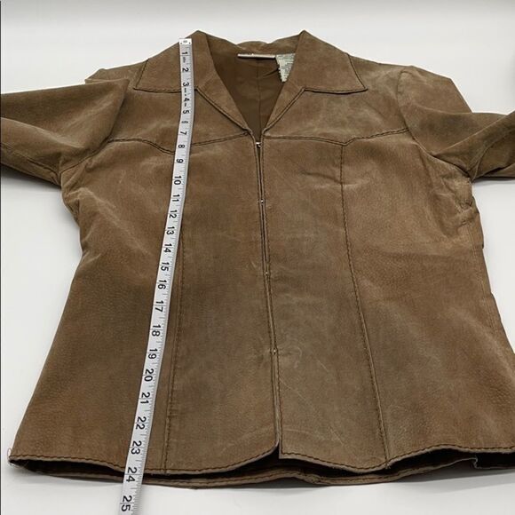 Faded Glory Genuine Leather Brown Jacket - Picture 11 of 14